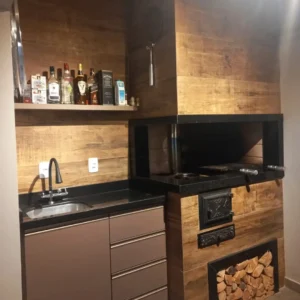 Gabinete área gourmet sob medidas