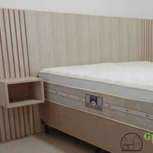 Cabeceira de Cama em MDF Ripado com Nicho 