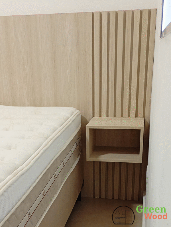 Cabeceira de Cama em MDF Ripado com Nicho  - Imagem 4