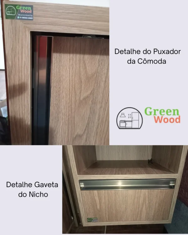 Cabeceira de Cama Box com Nicho e Gavetas - Imagem 7